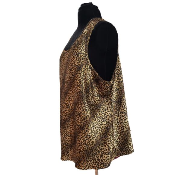 Cheetah Print Sleeveless Tank Top Blouse Plus Size 26/28W - Picture 4 of 12